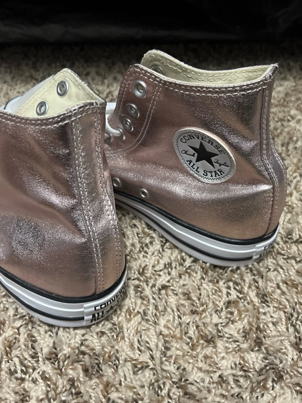 Converse Kids Metallic Rose High Top Sneakers